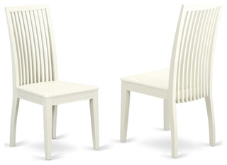 3 Pc Shelton Set, One Round Dinette Table, Two Dinette Chairs,Linen White
