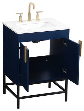 Home Living 19" Modern Blue-Light Bathroom Vanity