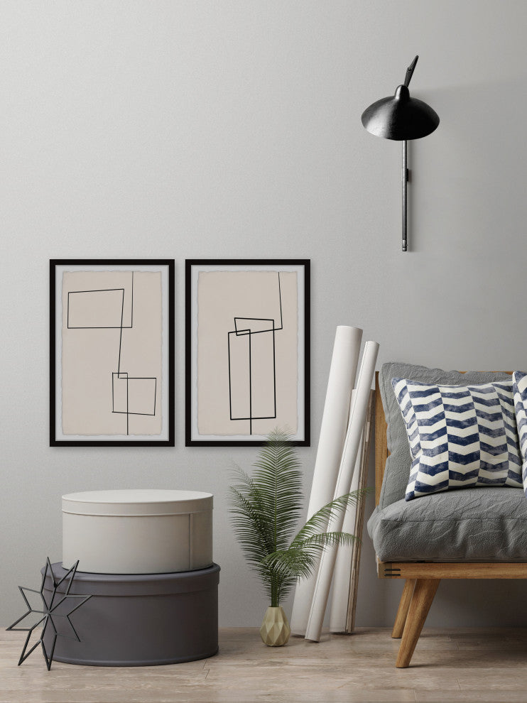Unbroken Lines Diptych, 2-Piece Set, 8x12 Panels