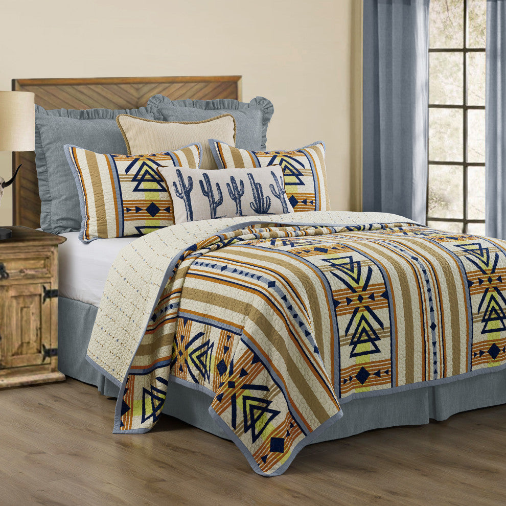 Pontiac Reversible Quilt Set, King, 3 Piece