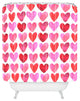 Amy Sia Heart Watercolor Shower Curtain, 72"x69"