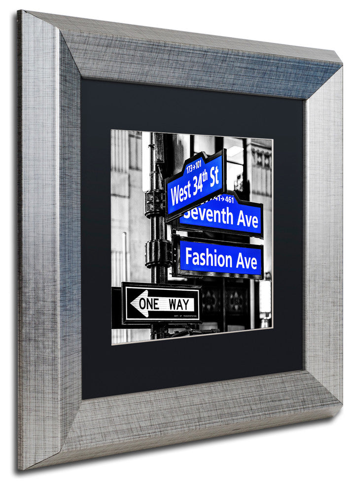 Philippe Hugonnard 'NYC Signs' Matted Framed Art, 11x11