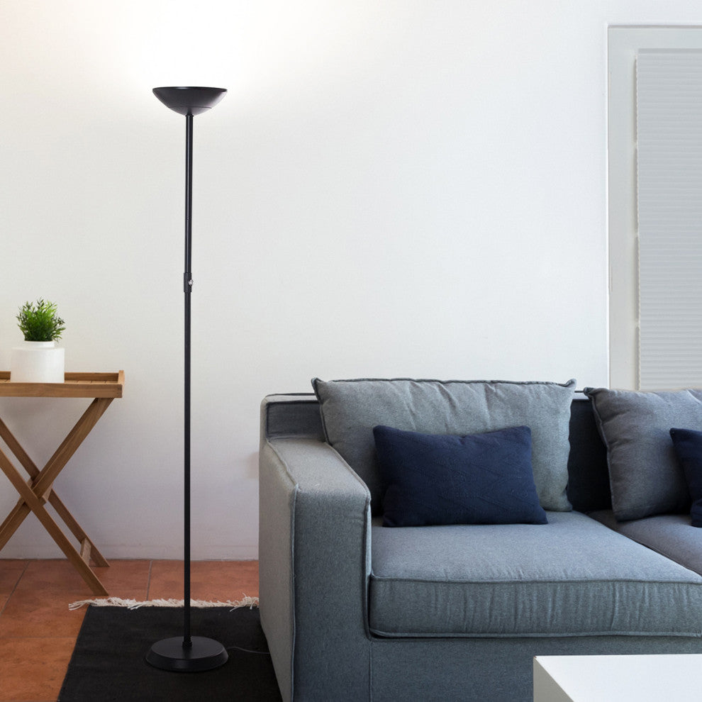 Brightech SkyLite LED Torchiere Floor Lamp "“ Bright for Reading, Black