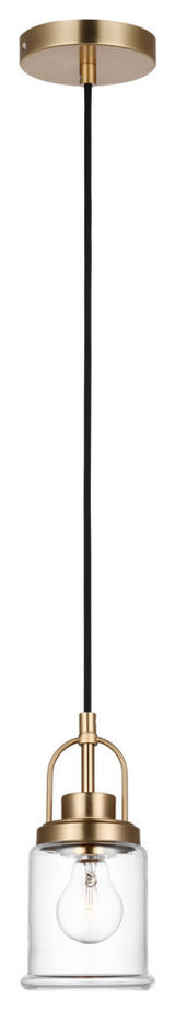 Anders 1-Light Pendant, Satin Brass