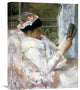 "The Reader" Stretched Canvas Giclee by Mary Cassatt, 17"x22"