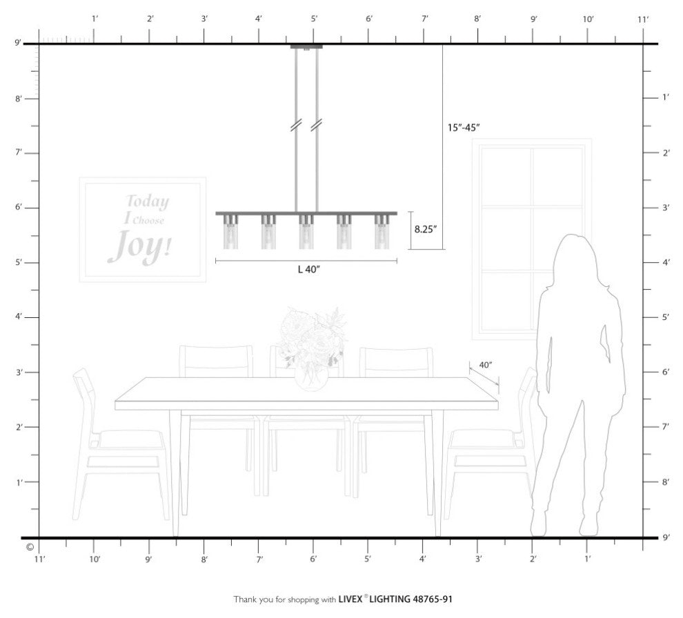 Carson 5 Light Brushed Nickel Linear Chandelier