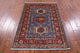 Super Kazak Hand Knotted Rug 3' 4" X 4' 10" Q10634