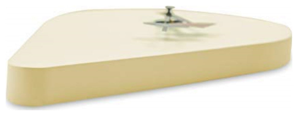 LeisureMod Manchester Modern Design Silent Non-Ticking Wall Clock Cream