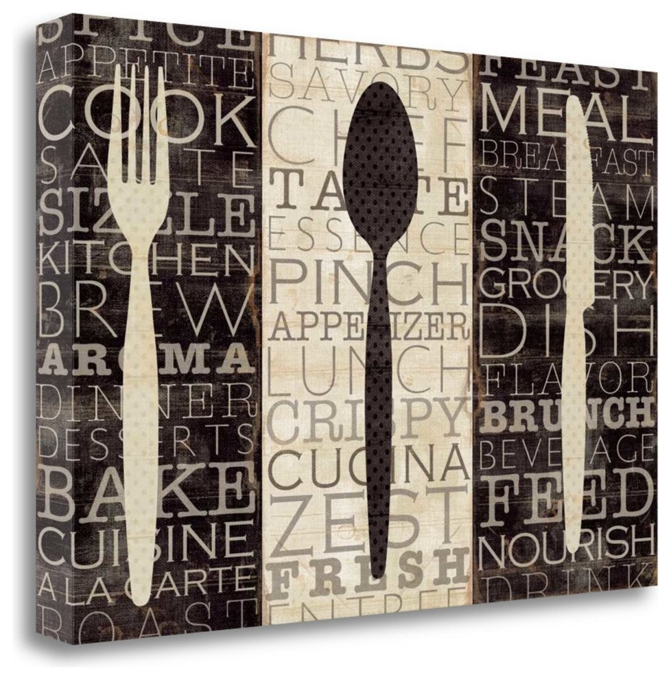 "Kitchen Words Trio" By Pela Studio, Giclee Print on Gallery Wrap Canvas