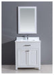 Dawn Solid Wood Frame Mirror, Pure White Finished