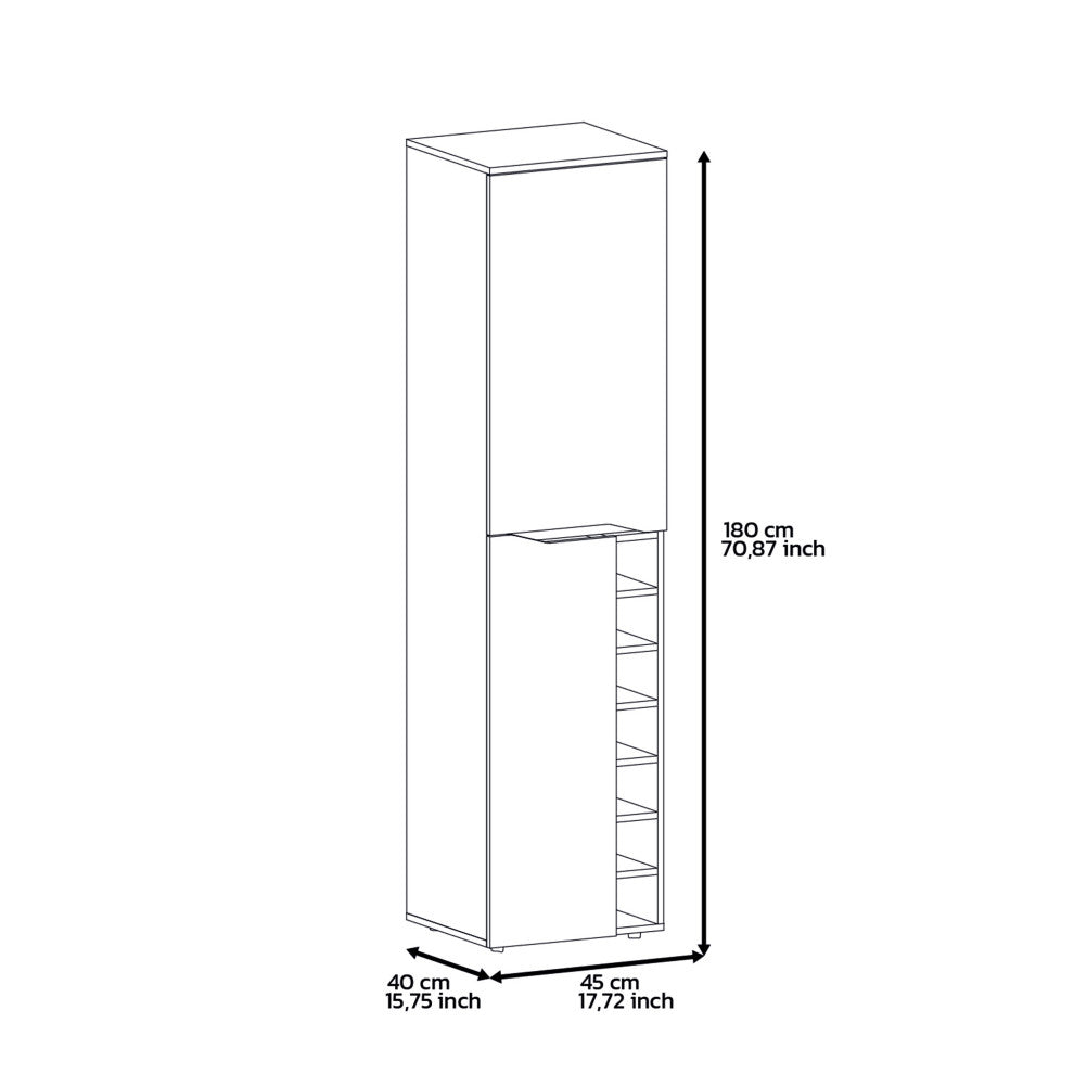 DEPOT E-SHOP Haora Bar Cabinet, Black