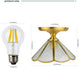 Retro Gold Light Fixture, Industrial, Flush Mount LED Ceiling Light Fixture