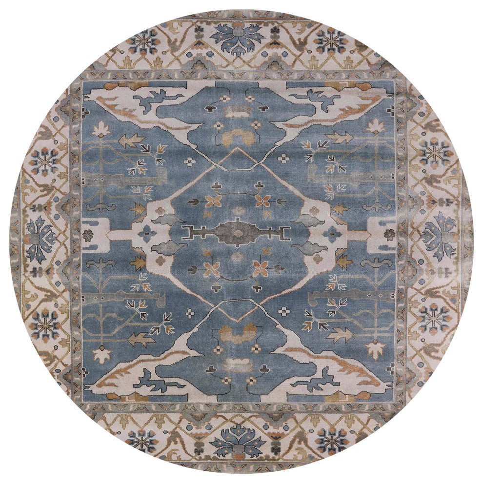 Ahgly Company Indoor Round Mid-Century Modern Area Rugs, 3' Round