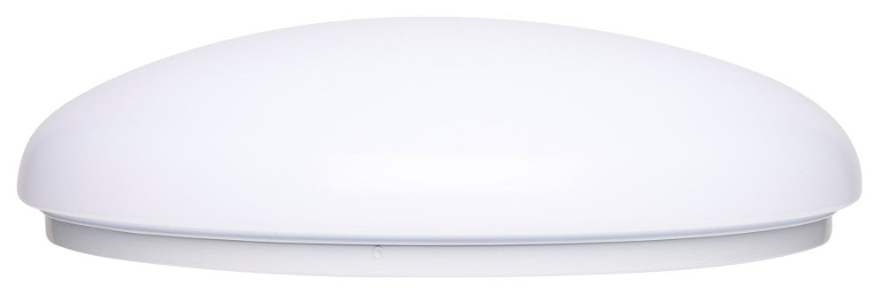 19 inch - Flush Mounted LED Fixture - CCT Selectable - Round - White Acrylic - w