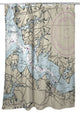 Betsy Drake Cambridge, MD Nautical Map Shower Curtain