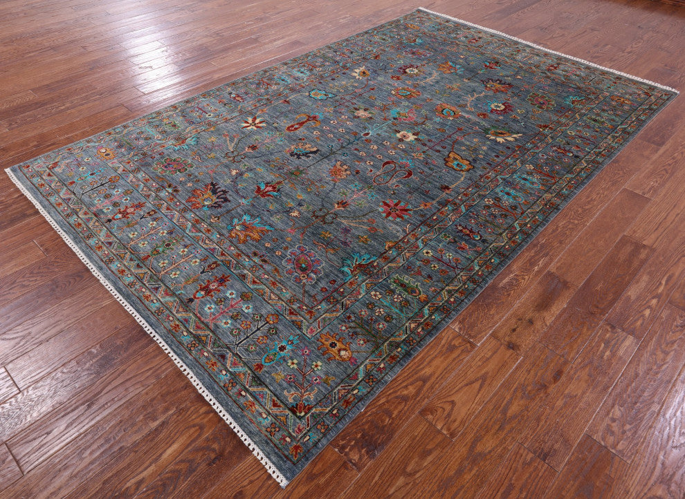 Persian Tabriz Handmade Wool Rug 6' 5" X 10' 3" - Q12199