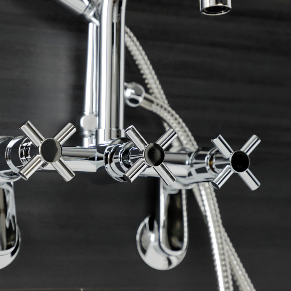 AE8451DX Wall Mount Clawfoot Tub Faucet, Polished Chrome