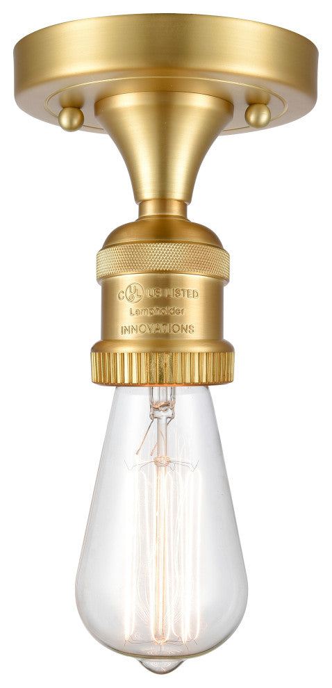INNOVATIONS LIGHTING 517-1C-SG Bare Bulb 1 Light Semi-Flush Mount