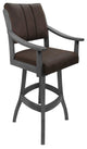 Swivel Counter Wood Bar Stool Casa on S-Base, Northwest Whiskey - Grey, 34"