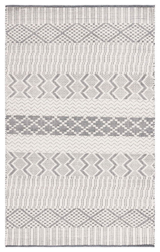 Safavieh Couture Natura Collection NAT855 Rug, Ivory/Gray, 3'x5'