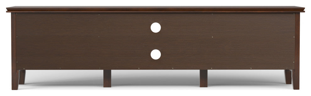 Artisan Solid Wood 72" Low TV Media Stand For TVs up to 80", Russet Brown