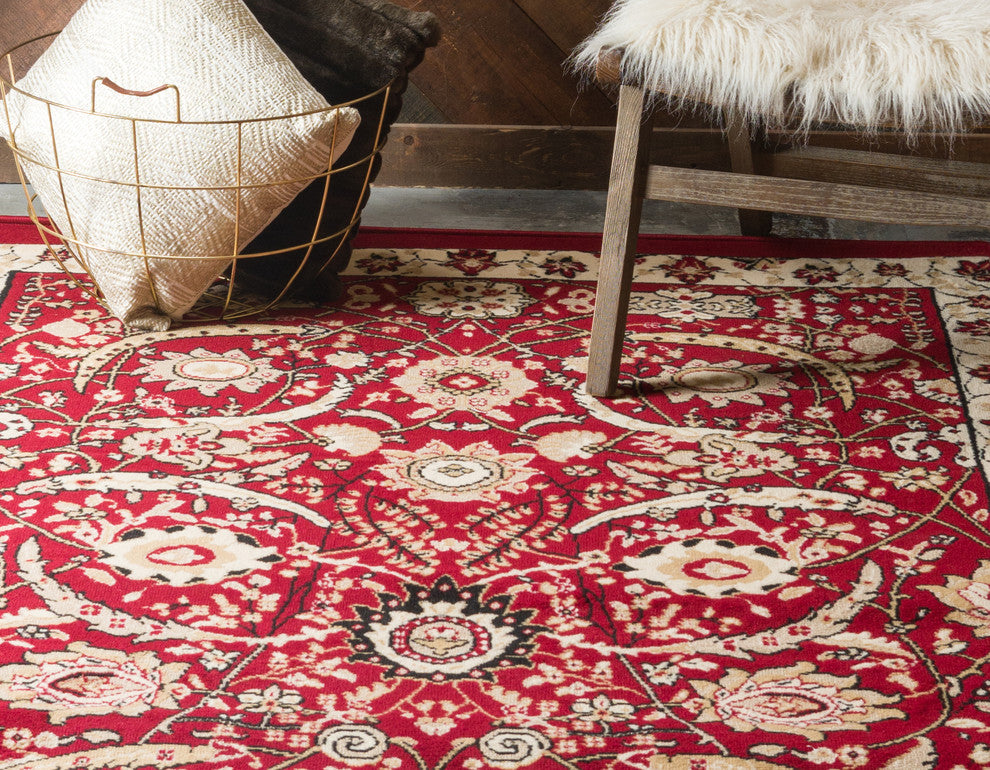 Unique Loom Red Cape Cod Espahan 6' 0 x 9' 0 Area Rug
