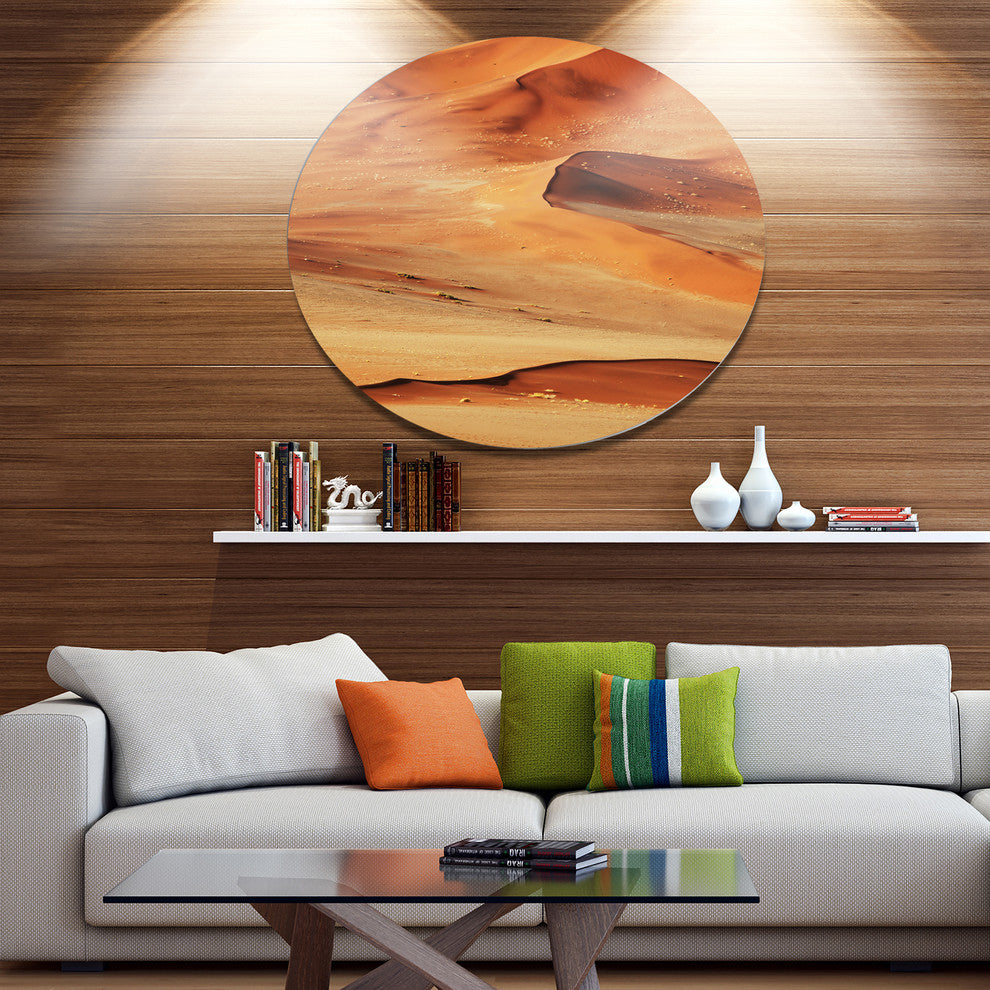 Beautiful Brown Sand Desert, Landscape Round Wall Art, 11"