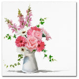 The Macneil Studio 'Pink Flowers' Canvas Art, 14"x14"