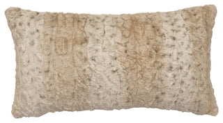 Pearl Leopard Fur Pillow, 14"x26"