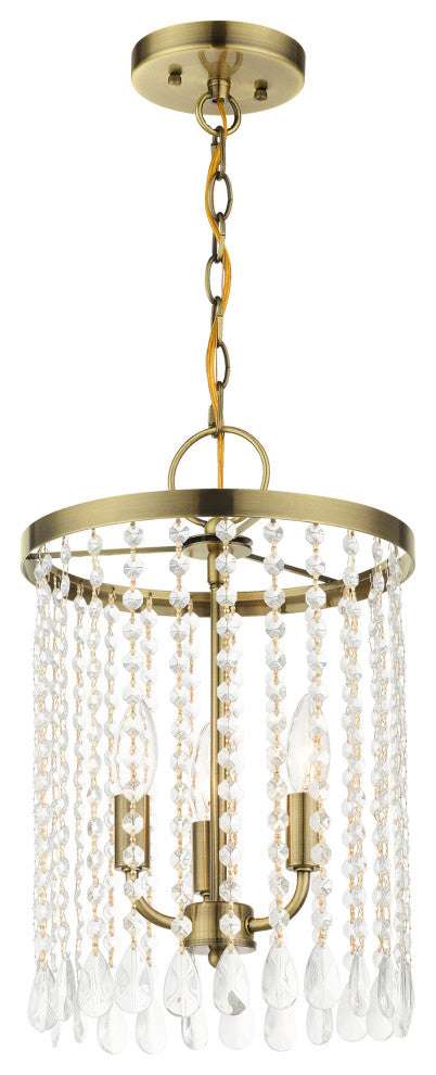 Antique Brass Transitional, Dazzling, Modern Classic, Pendant Chandelier