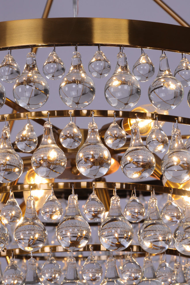 Heidi 8 light Golden 4 Rings Crystal Chandelier K9 AAA