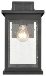 1 Light 7 in. Powder Coat Black Outdoor