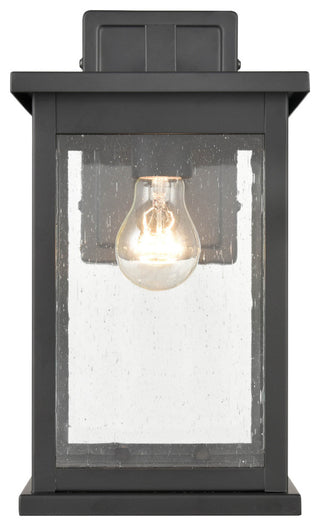 1 Light 7 in. Powder Coat Black Outdoor
