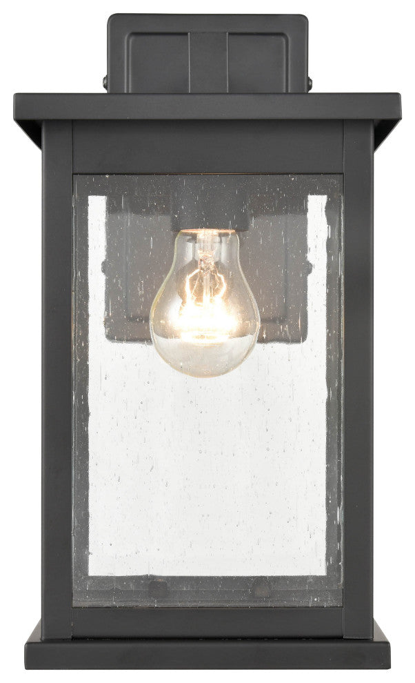 1 Light 7 in. Powder Coat Black Outdoor