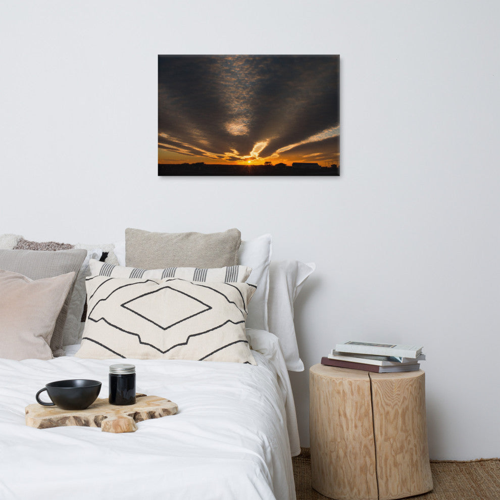 Sunset Indian River Inlet Coastal Landscape Canvas Wall Art Print, 24" X 36"