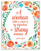Stupell Industries Strong Woman Flower Inspirational Word Design, 13 x 19