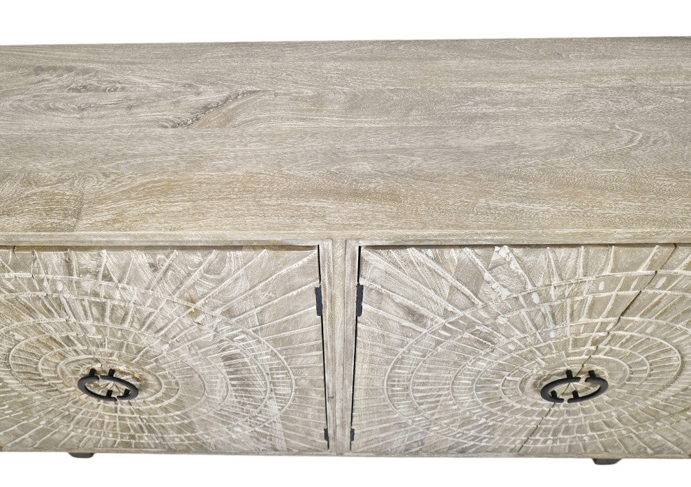 Washed Double Medallion Sideboard