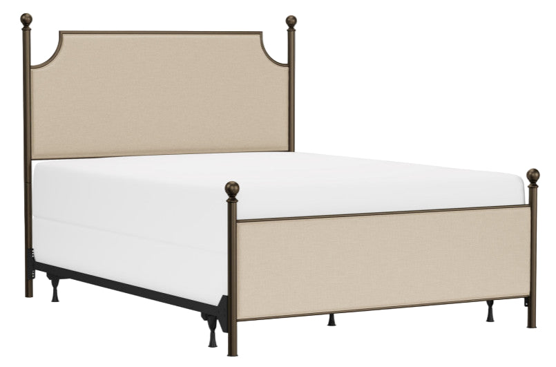 McArthur Metal and Upholstered Bed, Bronze, Queen