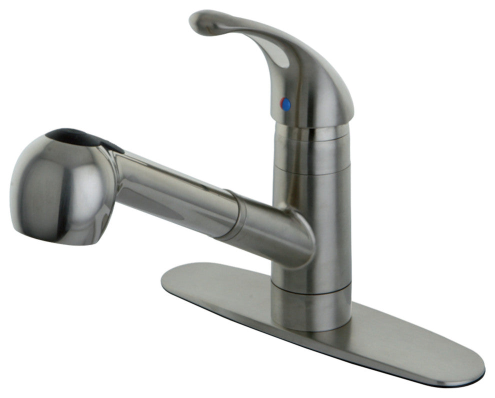 Gourmetier Single-Handle Pull-Out Kitchen Faucet, Brushed Nickel