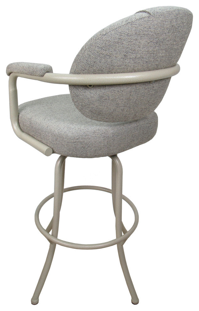 Swivel Counter 26", 30" or Extra Tall 34" Metal Bar Stool M-70, Portwood Ash - Beige, 26"
