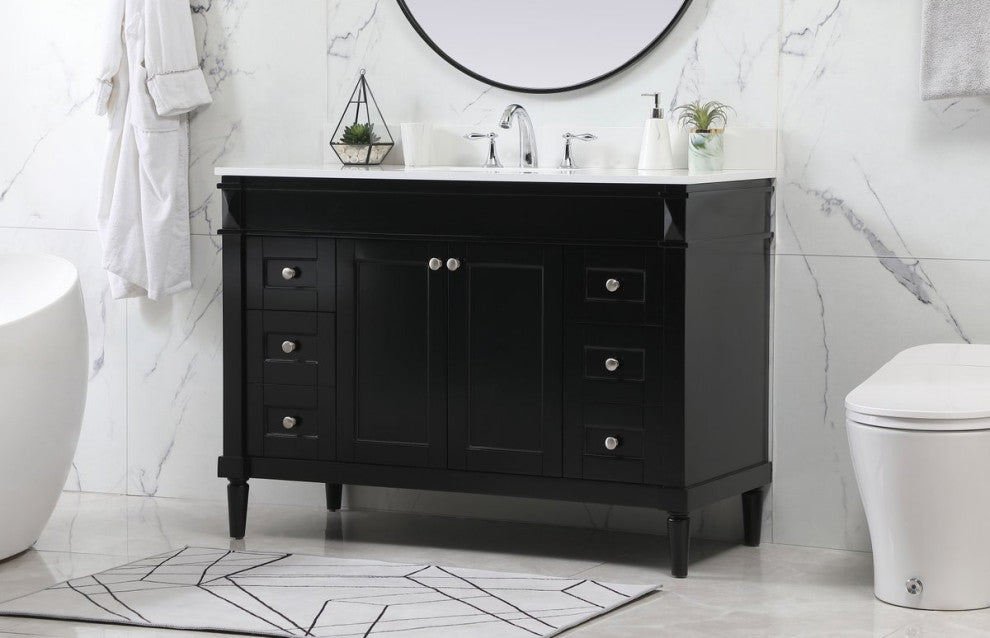 Home Living 21" Transitional Black-Light Bathroom Vanity
