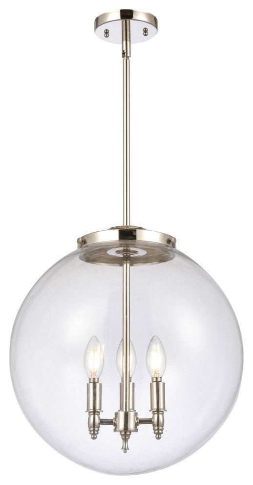 INNOVATIONS 221-3S-PN-G202-16-LED 3-Light Pendant Polished Nickel