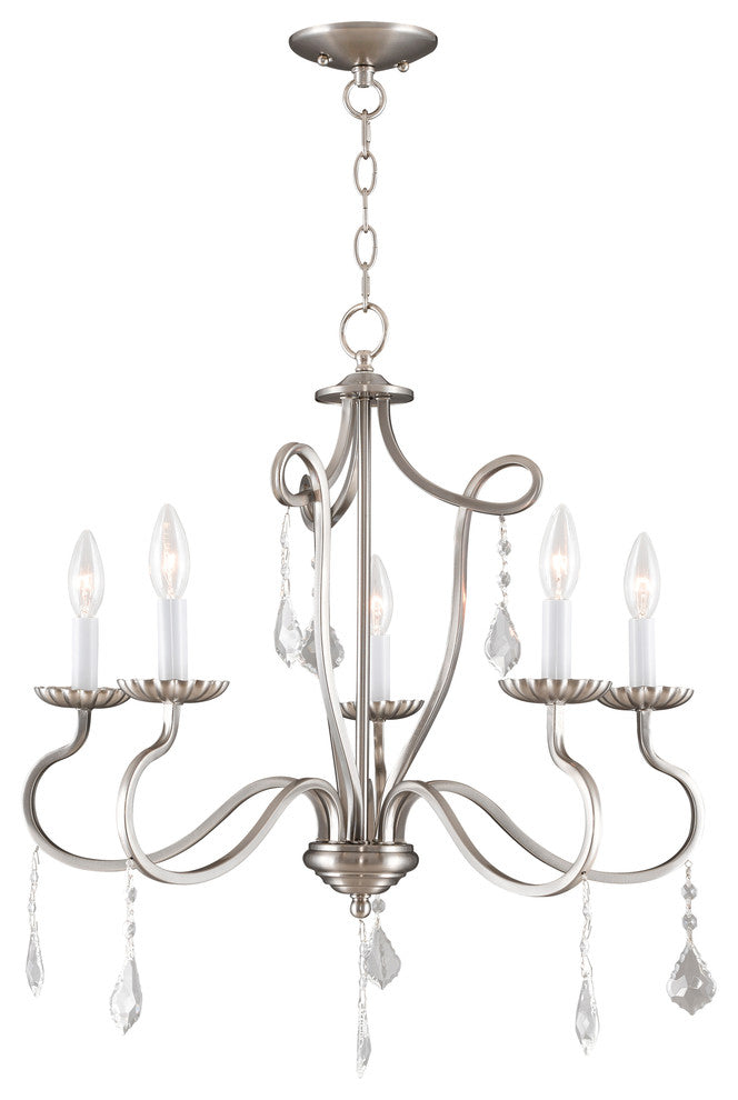 Callisto 5-Light Chandelier, Brushed Nickel