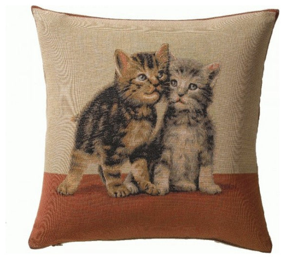 Two kittens I European Cushion Cover