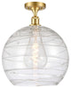 Innovations 516-1C-SG-G1213-14-LED 1-Light Semi-Flush Mount, Satin Gold
