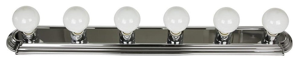 6-Light Vanity Globe Fixture Chrome