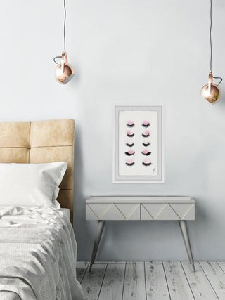 "Rows of Lashes" Framed Painting Print, 12"x18"