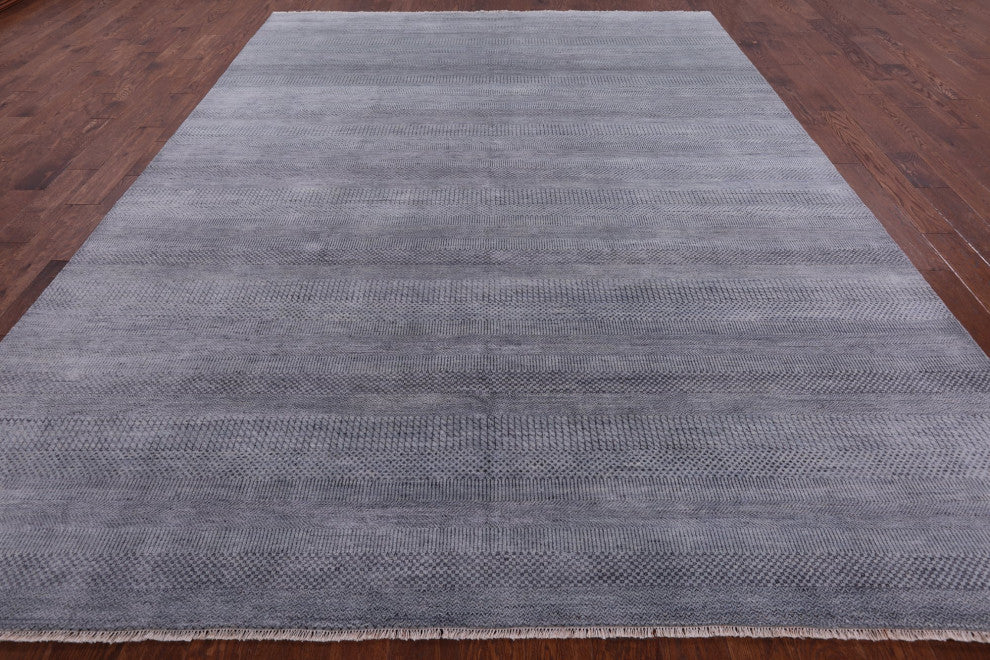 9' 1" X 12' 4" Wool and Silk Savannah Gabbeh Hand Knotted Rug Q6524
