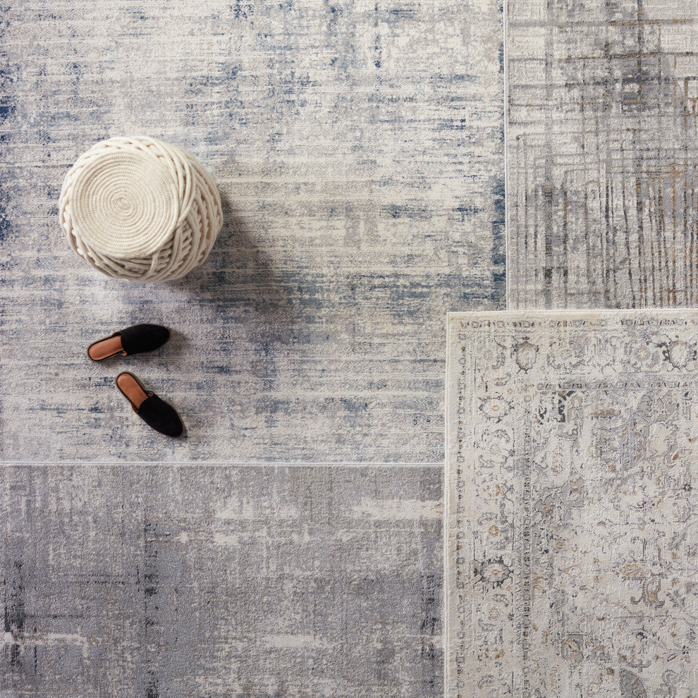 Vibe by Jaipur Living Werner Tribal Gray/Blue Area Rug, 5'x8'