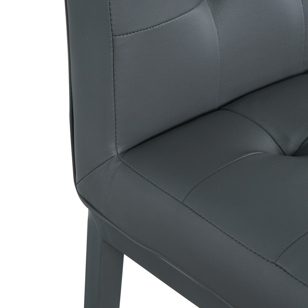 2-set Foam Modern Design Dining Chair, Metal Legs, Grey